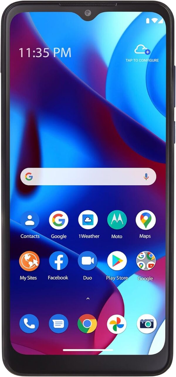 TracFone Motorola Moto g Pure, 32GB, Blue - Prepaid Smartphone (Locked)