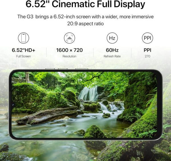 UMIDIGI G3 Android 13 Unlocked Cell Phone Dual Sim 4G LTE, 4GB+64GB Expandable 1TB with 4* A53-Cortex of 2.0GHz, 6.52 inch HD, 13MB+5MB Al Camera Night Mode, 5150mAh GSM Unlocked Phone - Image 4