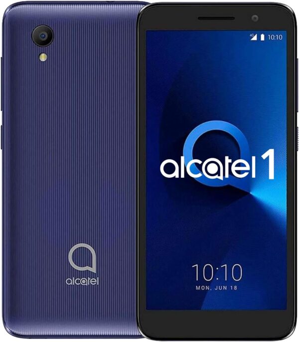 Alcatel 1 (16GB) 5.0" Full View Display, Removable Battery, FM Radio, Dual SIM GSM Unlocked US & Global 4G LTE International Version 5033E (Bluish Black)